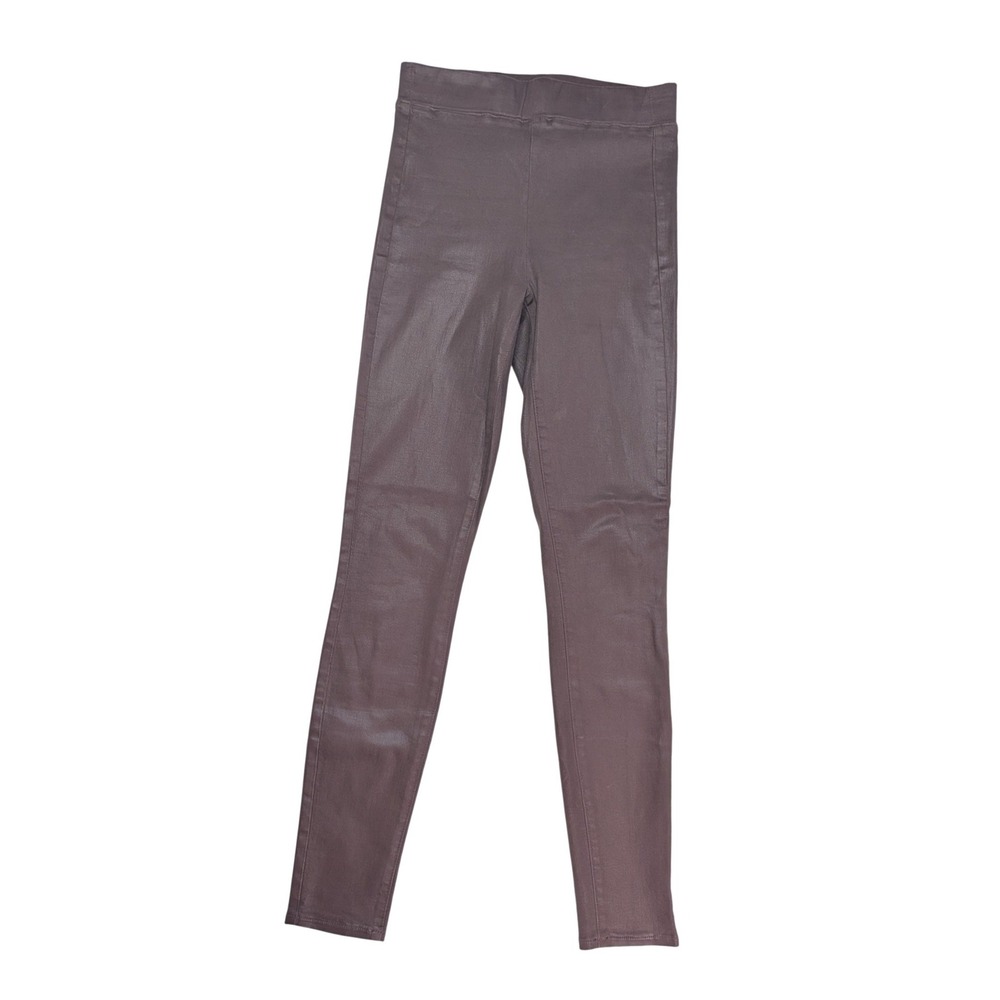 L'AGENCE Margot Coated Skinny Jeans Womens S 25 Plum Burgundy Legging